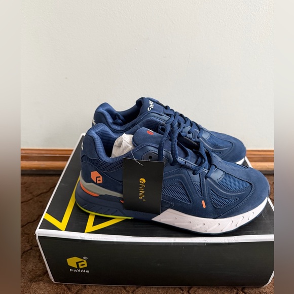Fitville Other - FitVille Men’s Navy Athletic Shoes - Comfortable Everyday Running Sneakers